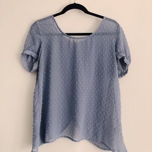 Pins and Needles Sheer Periwinkle Top